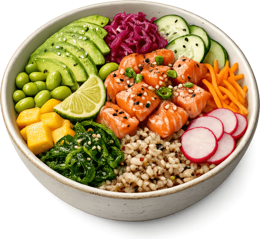 Salmon poke bowl